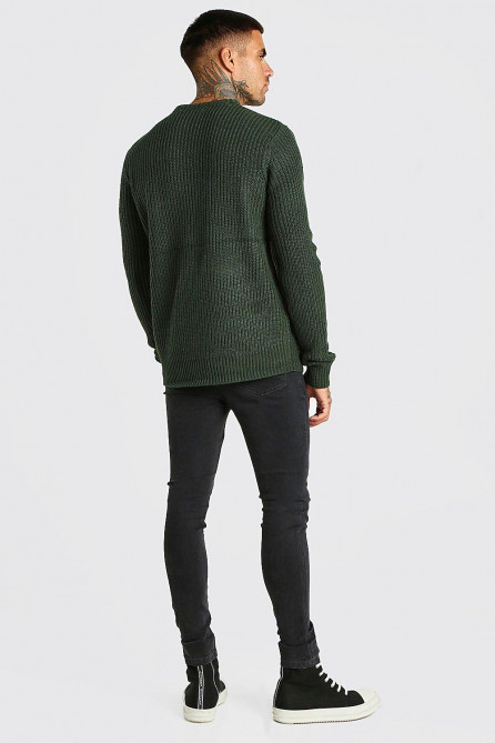 Crew Neck Fisherman Rib Jumper
